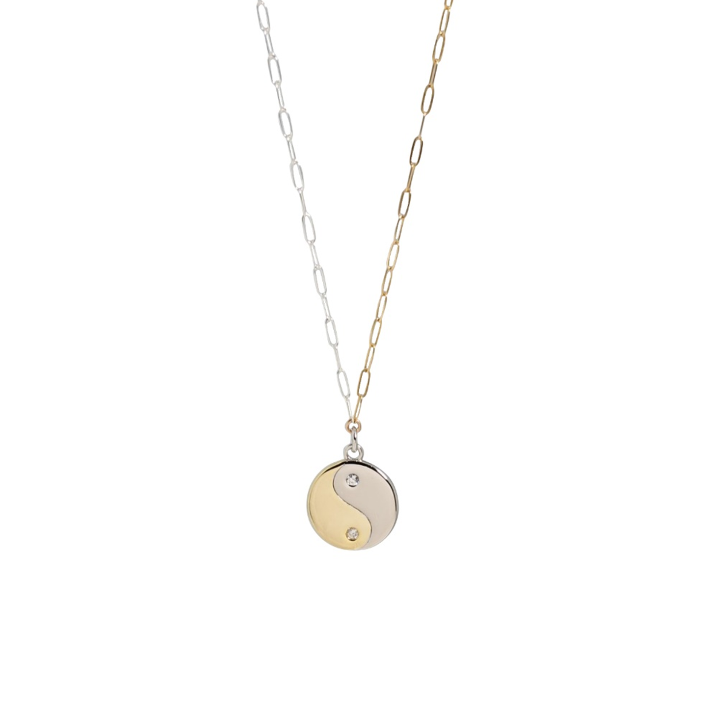 Yin Yang Necklace | 14K Gold Filled and Sterling Silver